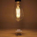 Foco Led Fil. ST64 110V E27 8W 3000K