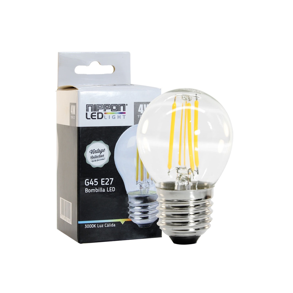 Foco Led Fil. G45 110V E27 4W 3000K