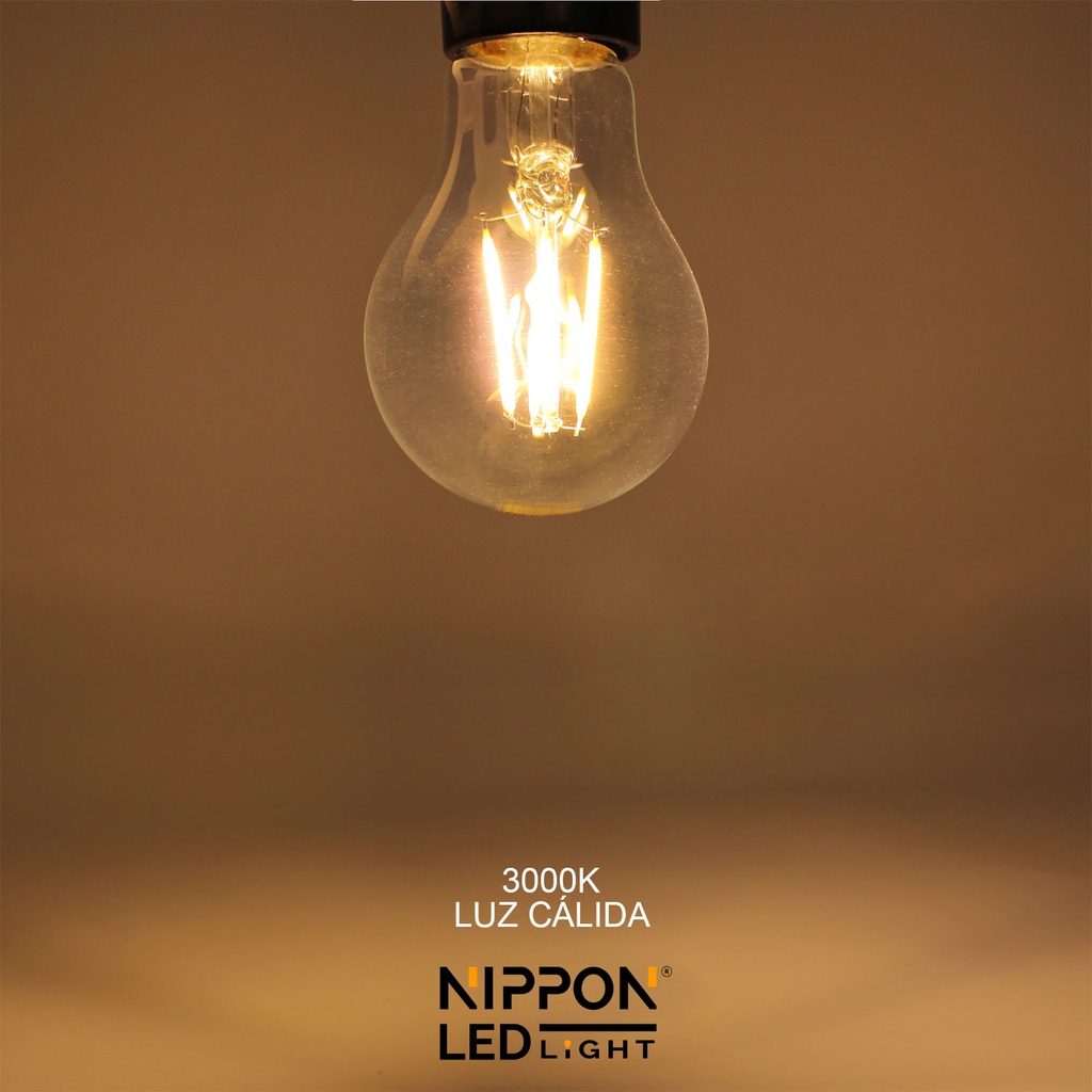 Foco Led Fil. A60 110V E27 6W 3000K