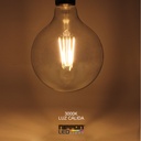 Foco Led Fil. G125 110V E27 8W 3000K