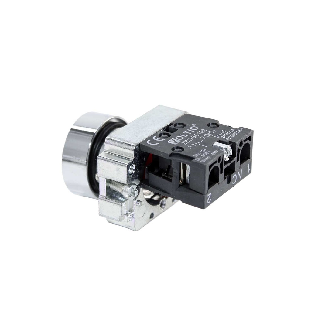 Pulsador NO+NC 3P 22 mm Con Bloque