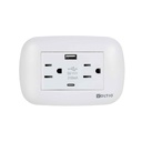 Carina Toma Doble +USB 15A125V   
