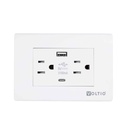 Lyra Toma Doble +USB 15A125V  