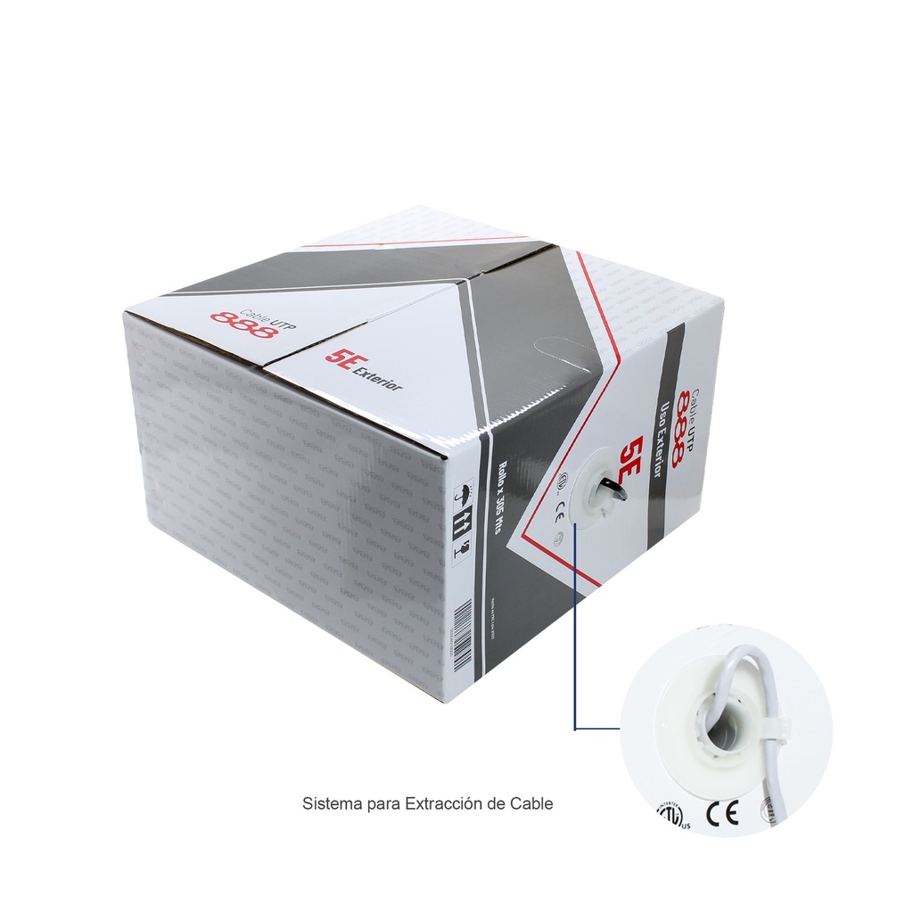 Cable UTP Exterior Rollo x 305 Mts