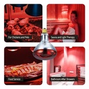 Foco Infrarojo 110V E27 250W Rojo