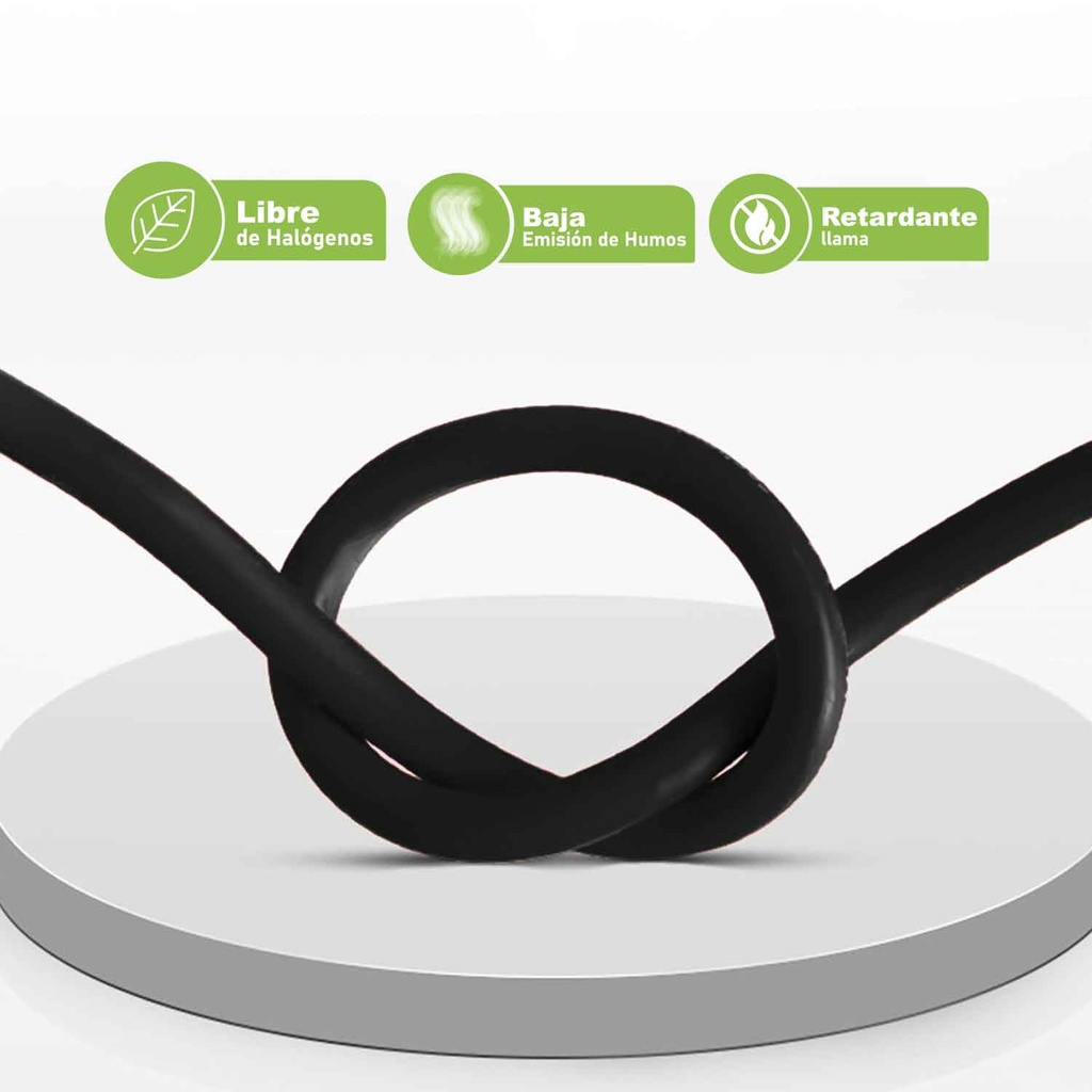 Cable Solar 1 Núcleo Negro Rollo x 100 Mts