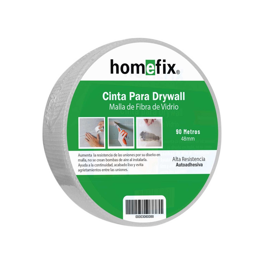 Cinta Malla Fibra De Vidrio 48mm X 90 Mts