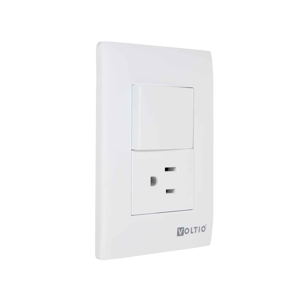 Lyra Interruptor (10A) + Toma (15A )125V  