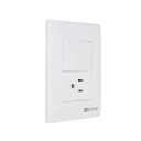 Lyra Interruptor (10A) + Toma (15A )125V  