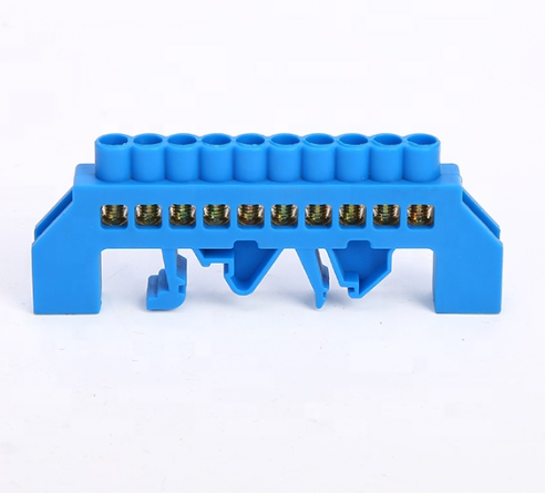 Barraje Distribución Montaje Riel Azul