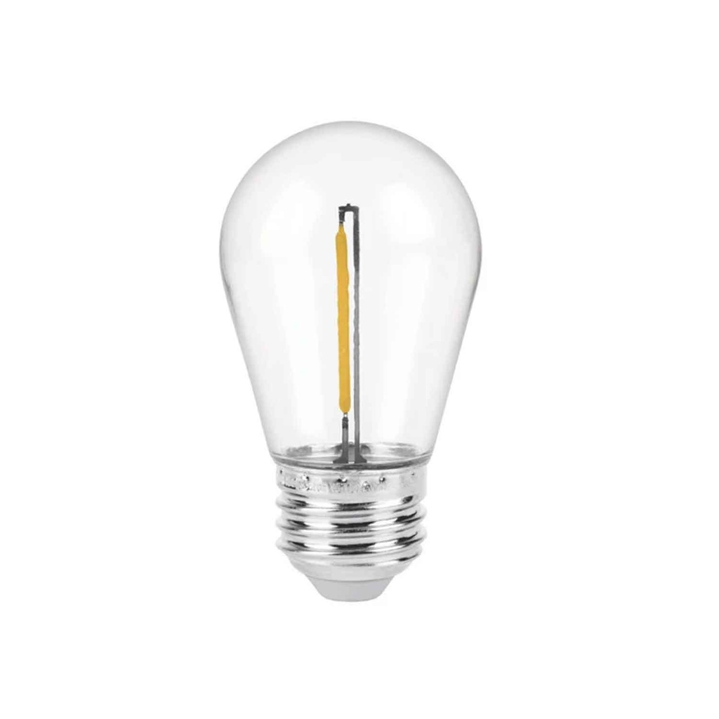 [1070132] Foco Led Fil S14 110V E27 1W 3000K