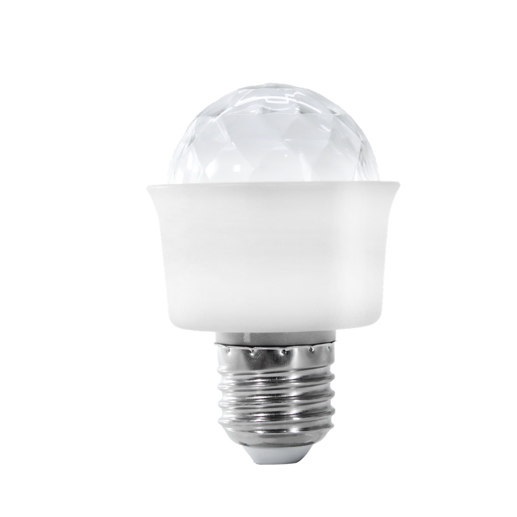 [1070243] Foco Led Intermitente Mini 110V E27 3W RGB